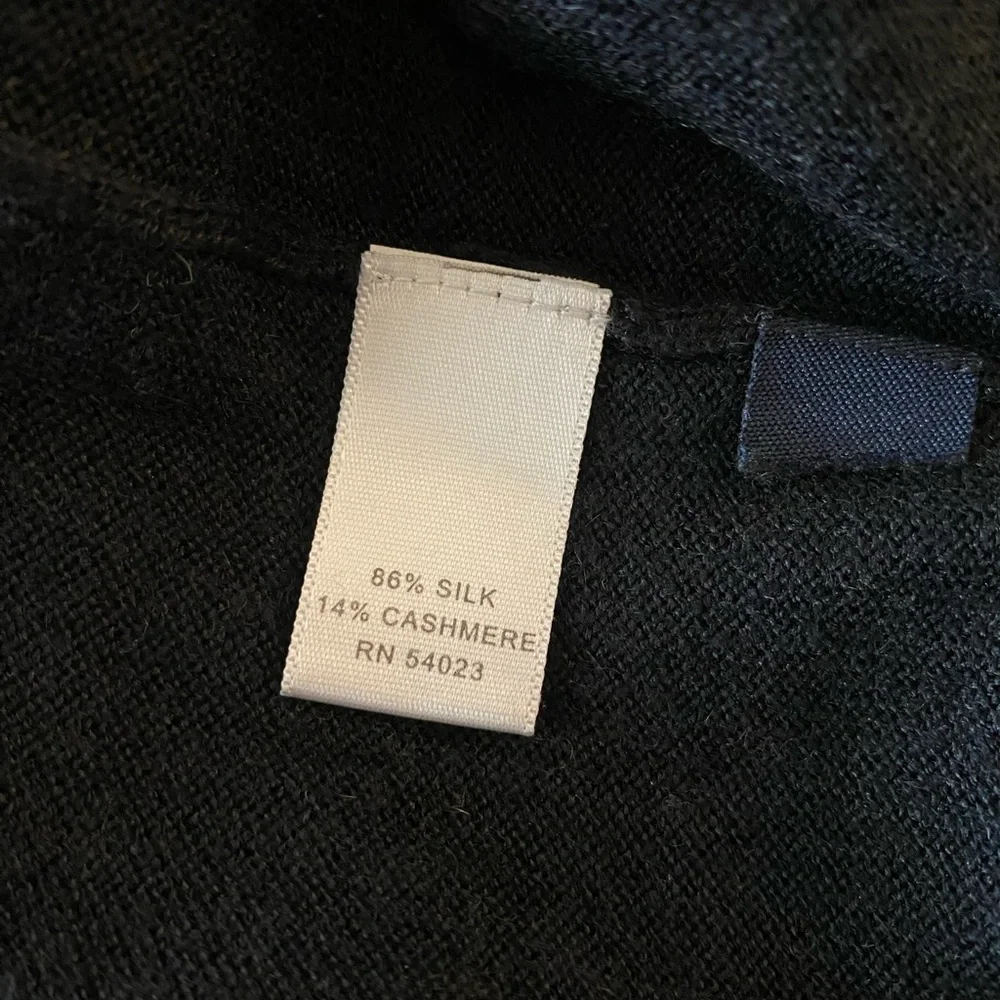 Banana Republic Men’s Silk Cashmere Sweater XL Black Classic Capsule Work Shirt